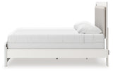 Zuraleus White King Upholstered Panel Bed - Ornate Home