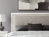 Zuraleus White King Upholstered Panel Platform Bed (Online Special Price) - Ornate Home