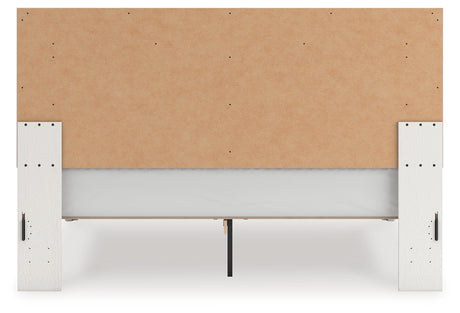 Zuraleus White King Upholstered Panel Platform Bed - Ornate Home