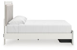 Zuraleus White King Upholstered Panel Platform Storage Bed - Ornate Home