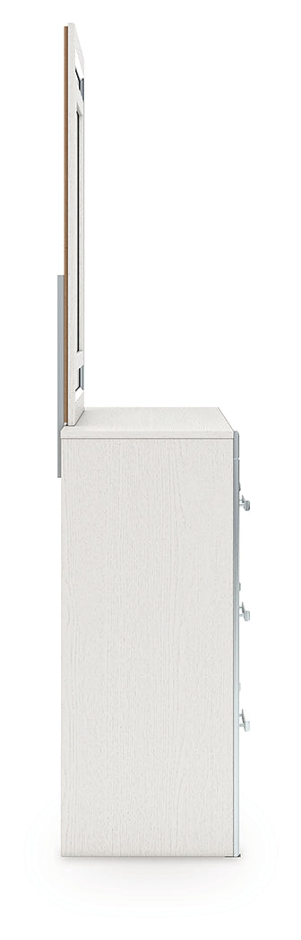 Zuraleus White Queen Storage Bedroom Set with Dresser, Mirror and Nightstand - Ornate Home