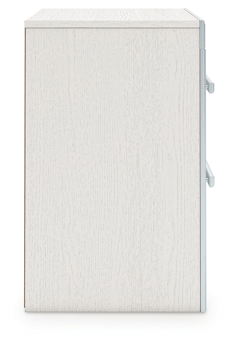 Zuraleus White Queen Storage Bedroom Set with Dresser, Mirror and Nightstand - Ornate Home