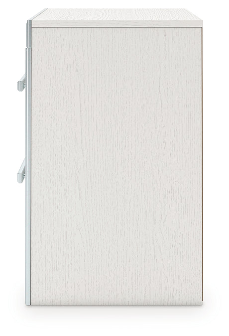 Zuraleus White Queen Storage Bedroom Set with Dresser, Mirror and Nightstand - Ornate Home