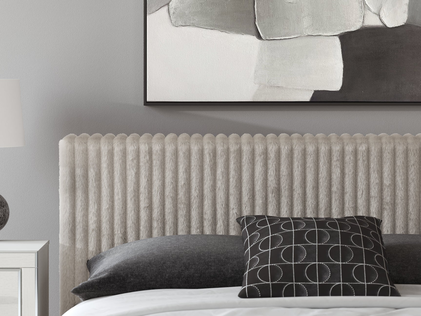 Zuraleus White Queen Upholstered Bed (Online Special Price) - Ornate Home