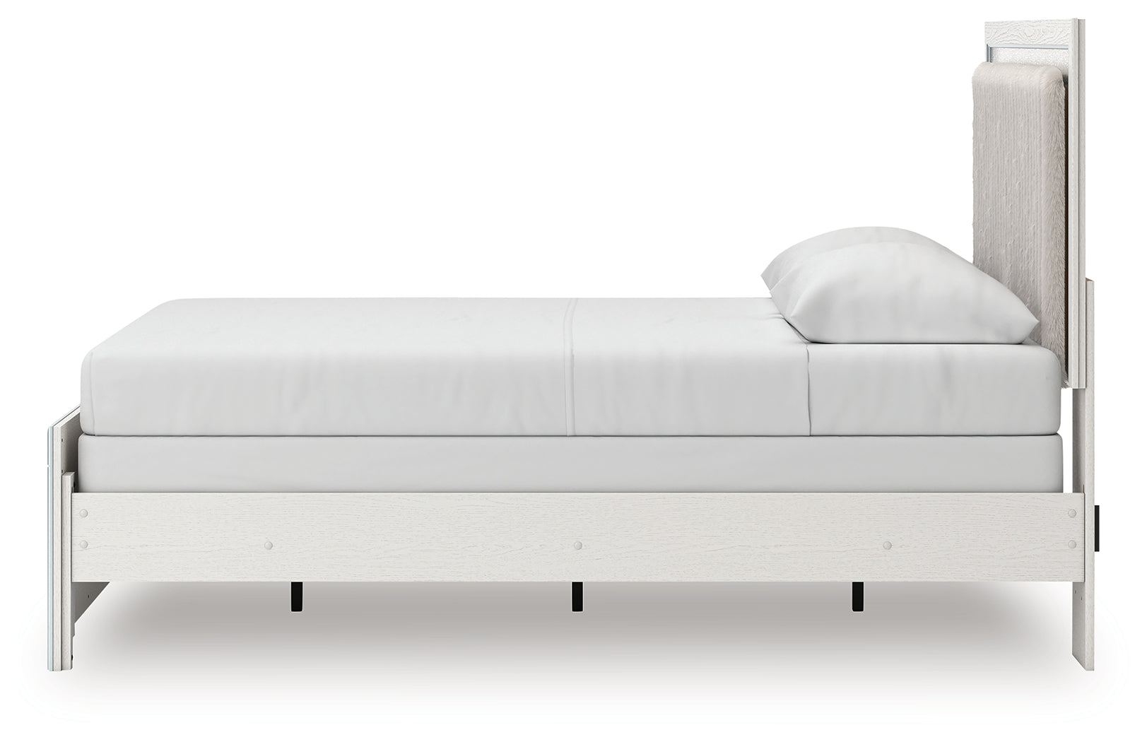 Zuraleus White Queen Upholstered Panel Bed, Dresser, Mirror and Nightstand (Online Special Price) - Ornate Home