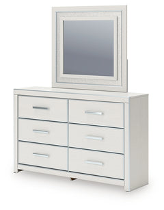 Zuraleus White Queen Upholstered Panel Bed, Dresser, Mirror and Nightstand - Ornate Home