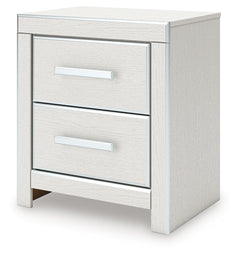 Zuraleus White Queen Upholstered Panel Bed, Dresser, Mirror and Nightstand - Ornate Home