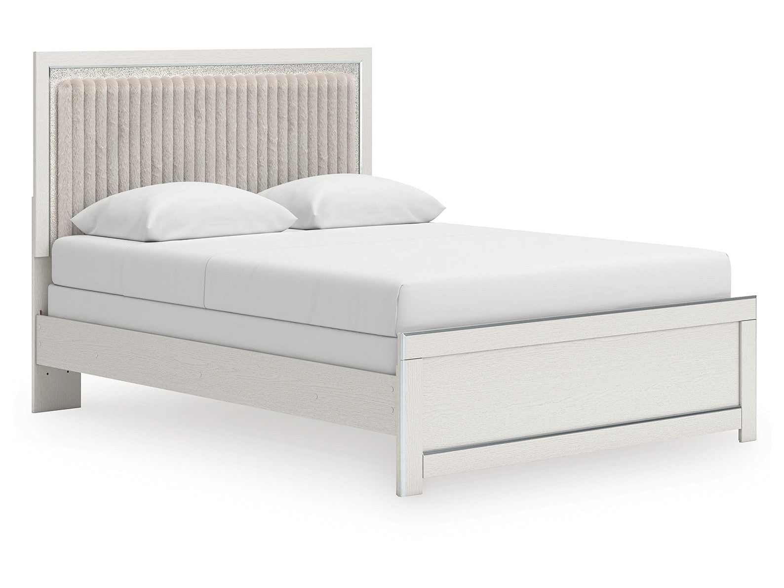 Zuraleus White Queen Upholstered Panel Bed (Online Special Price) - Ornate Home
