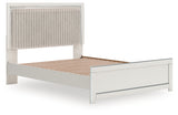 Zuraleus White Queen Upholstered Panel Platform Bed (Online Special Price) - Ornate Home