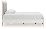 Zuraleus White Queen Upholstered Panel Platform Bed (Online Special Price) - Ornate Home