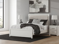 Zuraleus White Queen Upholstered Panel Platform Bed - Ornate Home