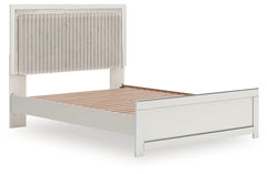 Zuraleus White Queen Upholstered Panel Platform Bed - Ornate Home