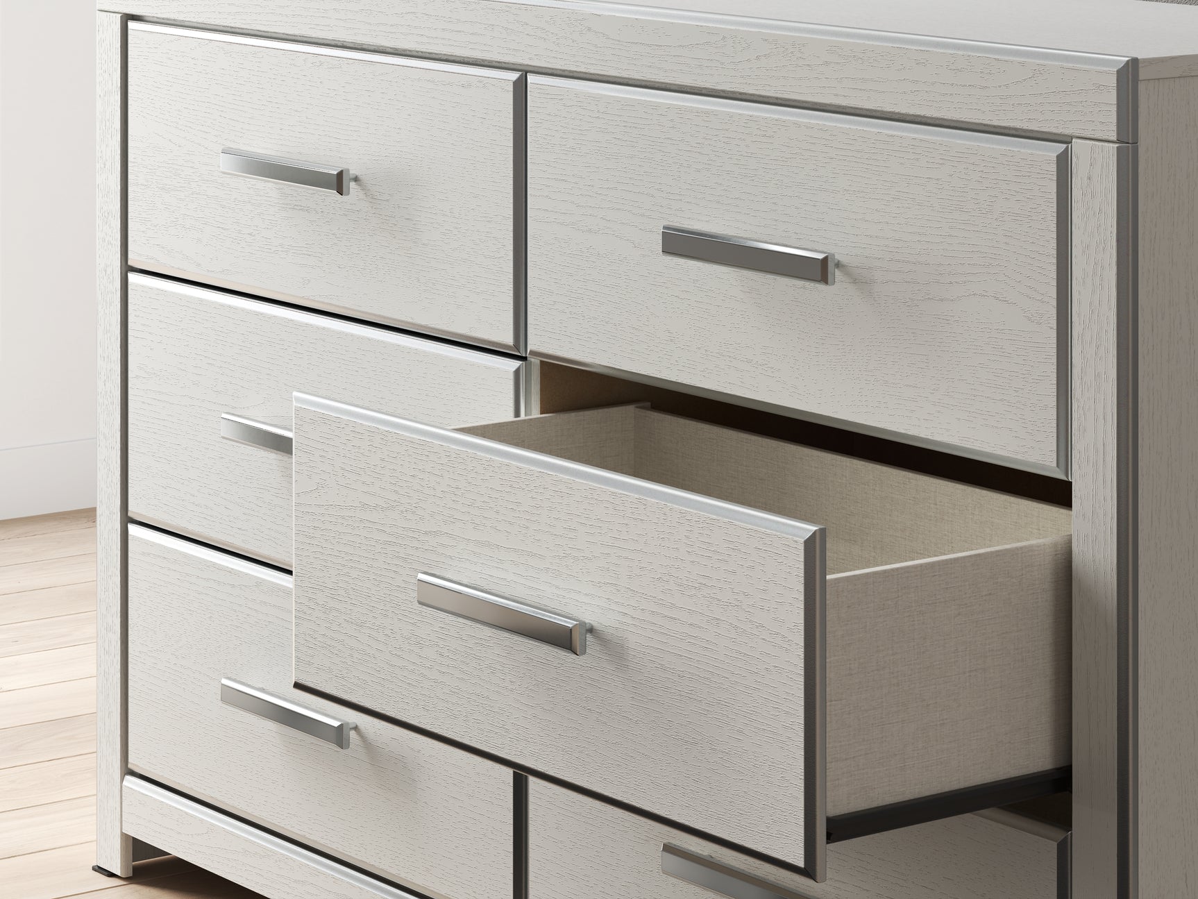 Zuraleus White Six Drawer Dresser - Ornate Home