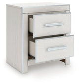 Zuraleus White Two Drawer Night Stand (Online Special Price) - Ornate Home