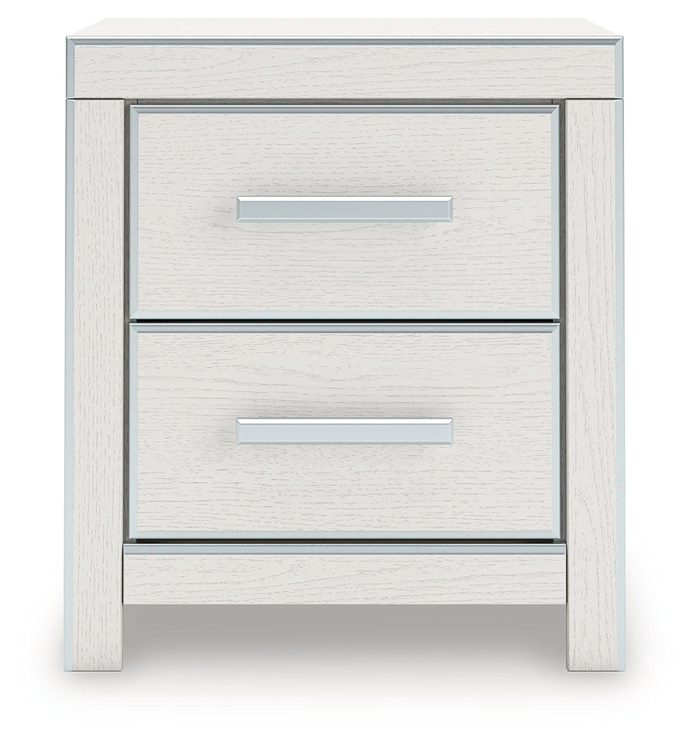 Zuraleus White Two Drawer Night Stand (Online Special Price) - Ornate Home