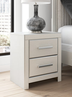 Zuraleus White Two Drawer Night Stand - Ornate Home