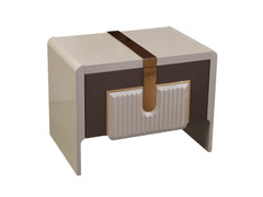 Zurich Taupe/White Nightstand - Ornate Home