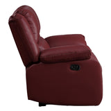 Zuriel Red Synthetic Leather Motion Rocker Recliner - Ornate Home