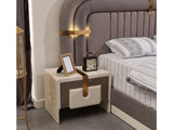 Zurich Taupe/White Nightstand