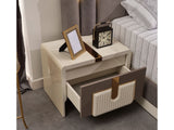 Zurich Taupe/White Nightstand