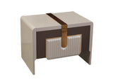 Zurich Taupe/White Nightstand
