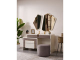 Zurich Taupe/White Bedroom Set (Queen Frame With Headboard & Dresser With Mirror & 2 Nightstand)