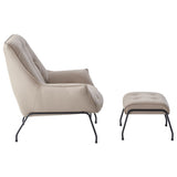 Zusa Grain Accent Chair & Ottoman - Ornate Home
