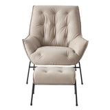 Zusa Grain Accent Chair & Ottoman - Ornate Home