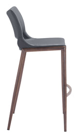 Ace Dark Gray & Walnut Barstool (Set of 2)