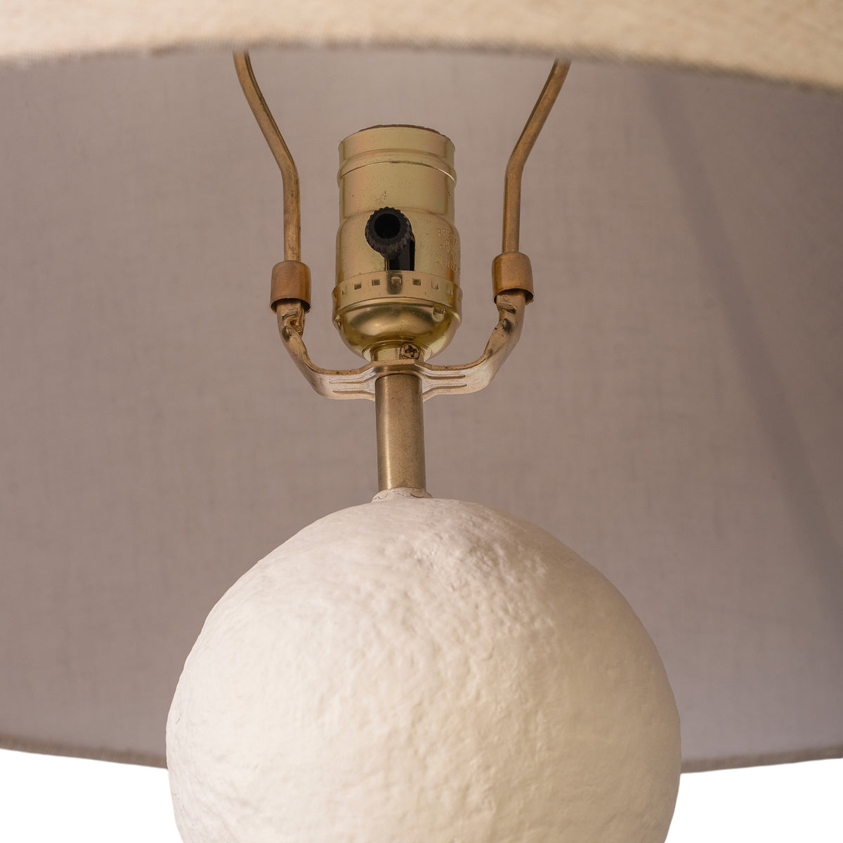 Corning White Paper Mache Table Lamp
