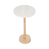 Graton Gold Metal Round Drink Table with Flat Base