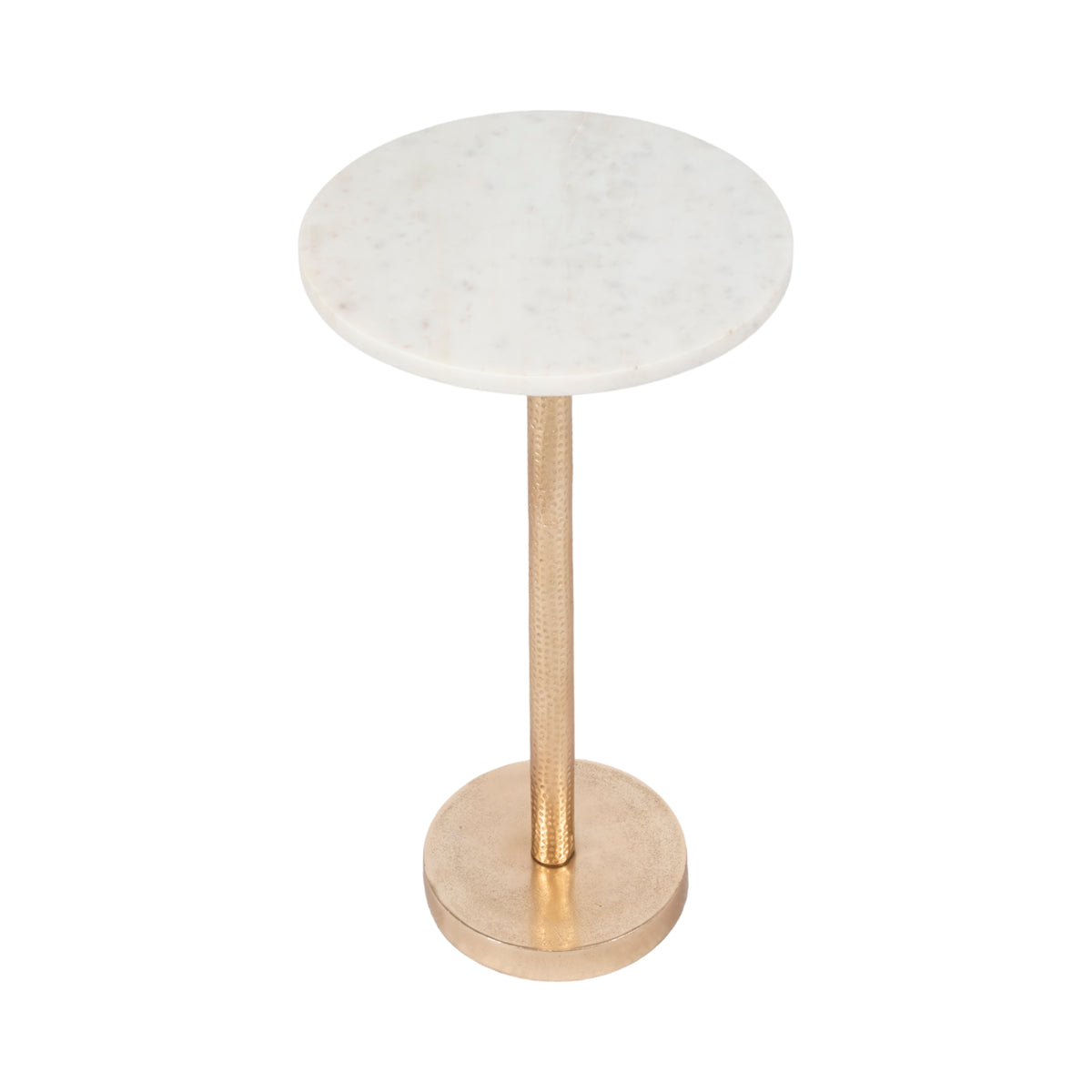 Graton Gold Metal Round Drink Table with Flat Base