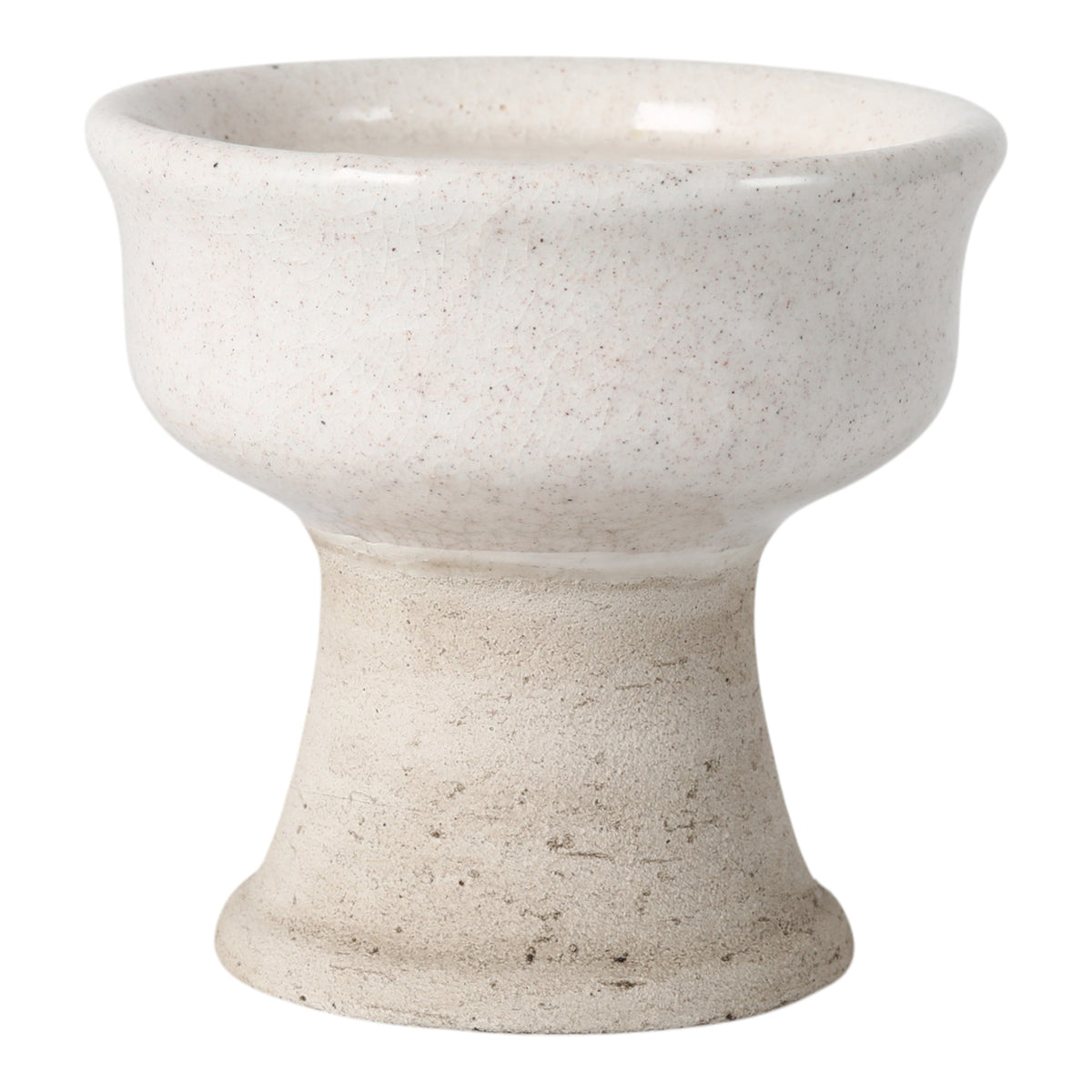 Jamul Ivory Small 2-Tone Traditional Pillar Holder