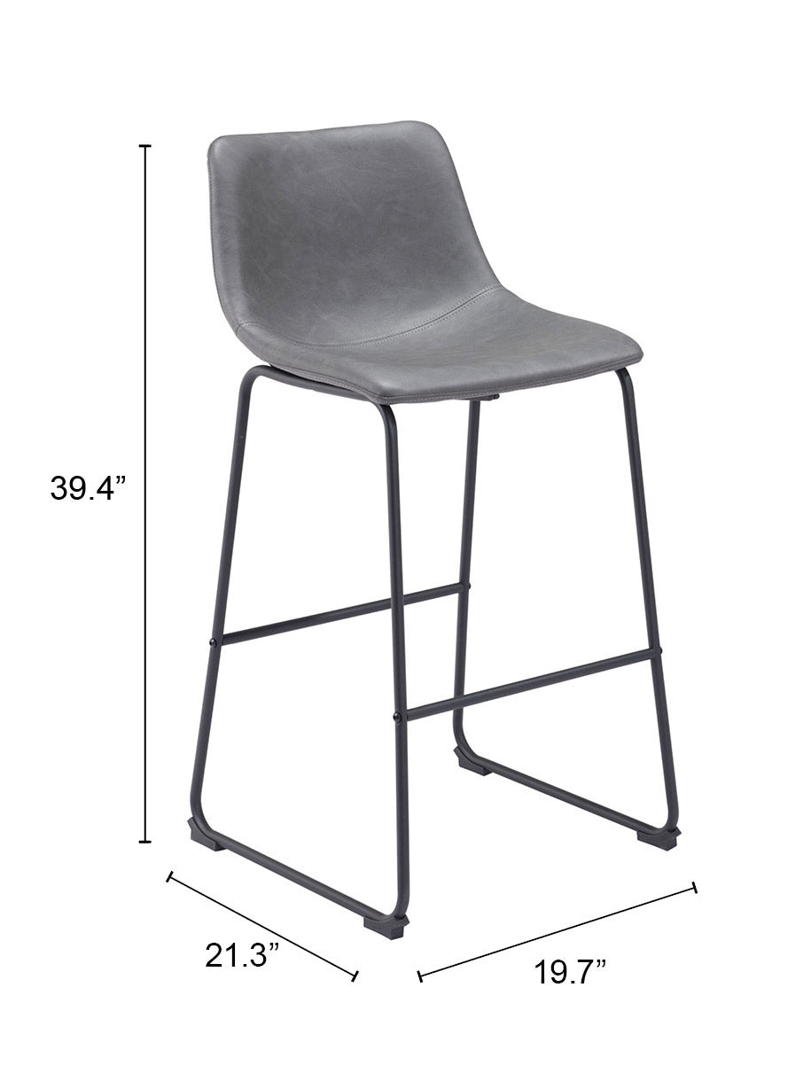 Smart Charcoal Barstool (Set of 2)