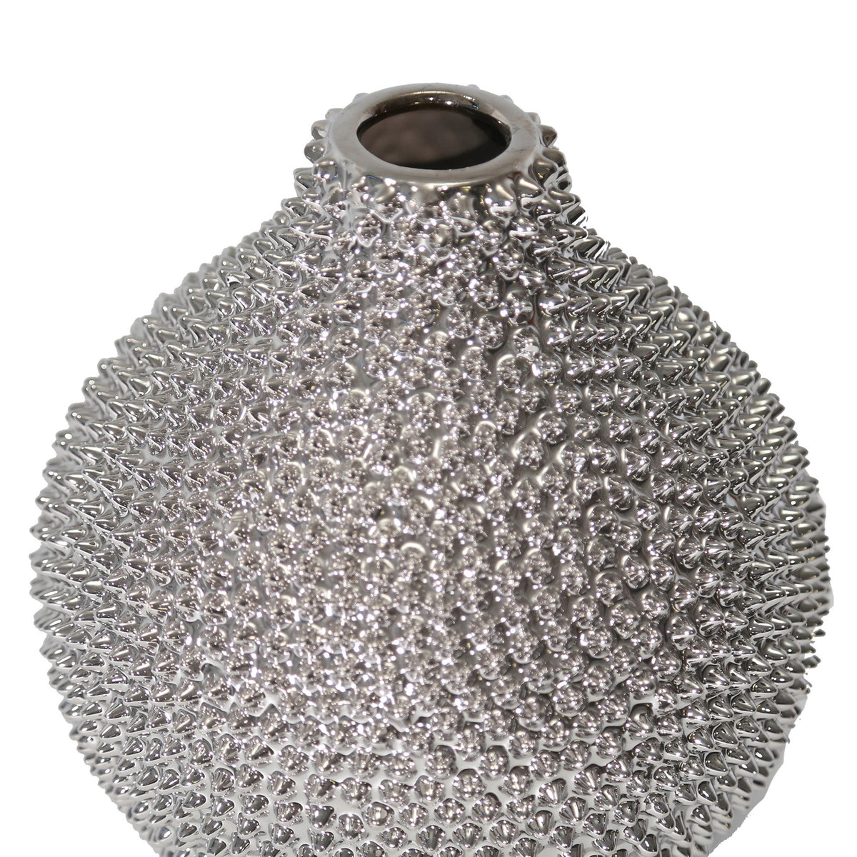Sargent Silver Spiked Ceramic Vase