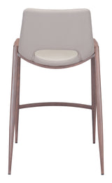 Desi Beige & Walnut Counter Stool (Set of 2)