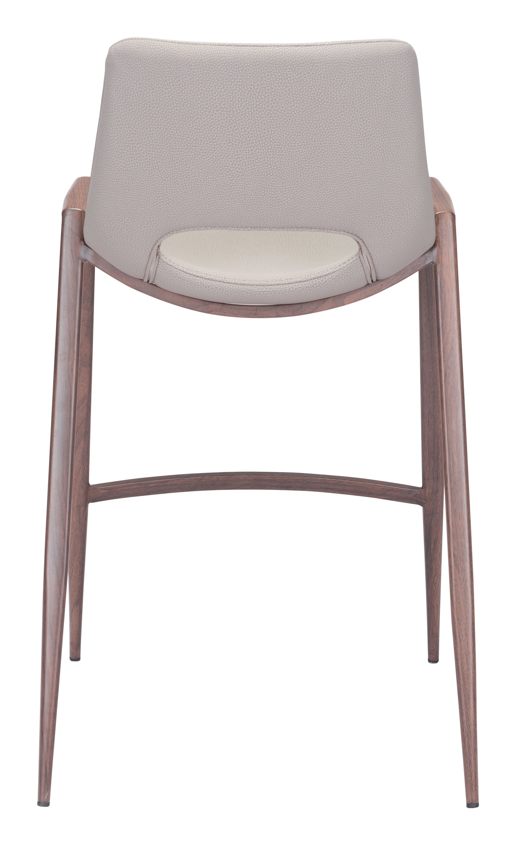 Desi Beige & Walnut Counter Stool (Set of 2)