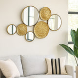 Melita Gold Metal Mirrored Wall Decor