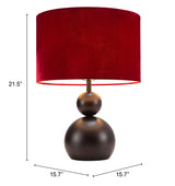 Shobu Red Table Lamp
