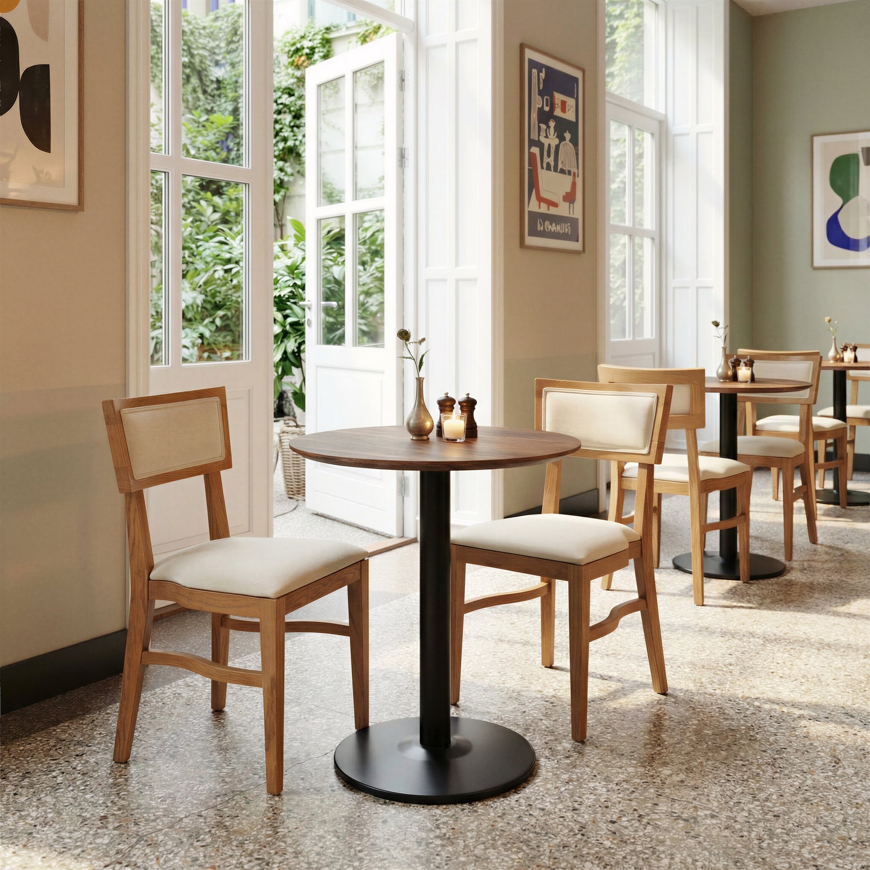 Alto Brown & Black Bistro Table