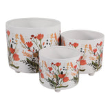 Brynham Red/Orange Planters (Set of 3)