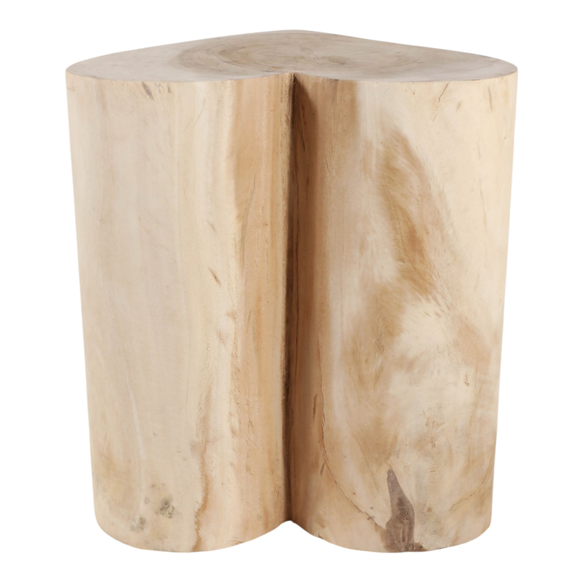 Storrie Natural Heart Shaped Wood Side Table