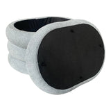 Casmalia Light Blue Ribbed Oval Storage Ottoman