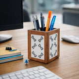 Carlinway Ivory/Brown Pencil Cup