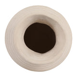 Brazos Ivory Small Paper Mache Ribbed Vase