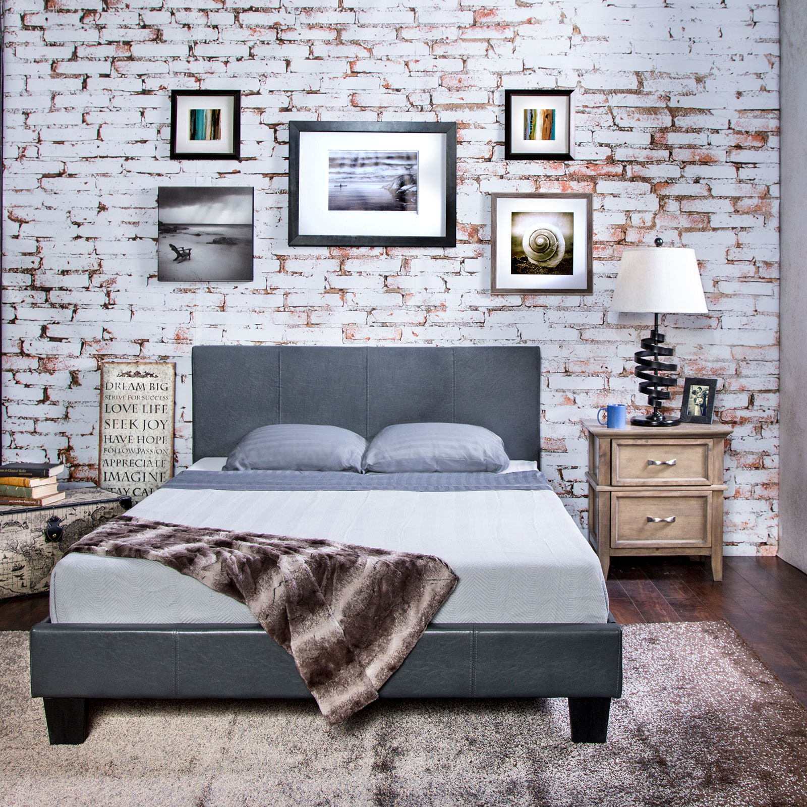 Winn Park Gray Full Platform Bed - Ornate Home