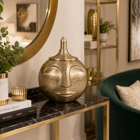 Sunland Champagne Metal Face Jar