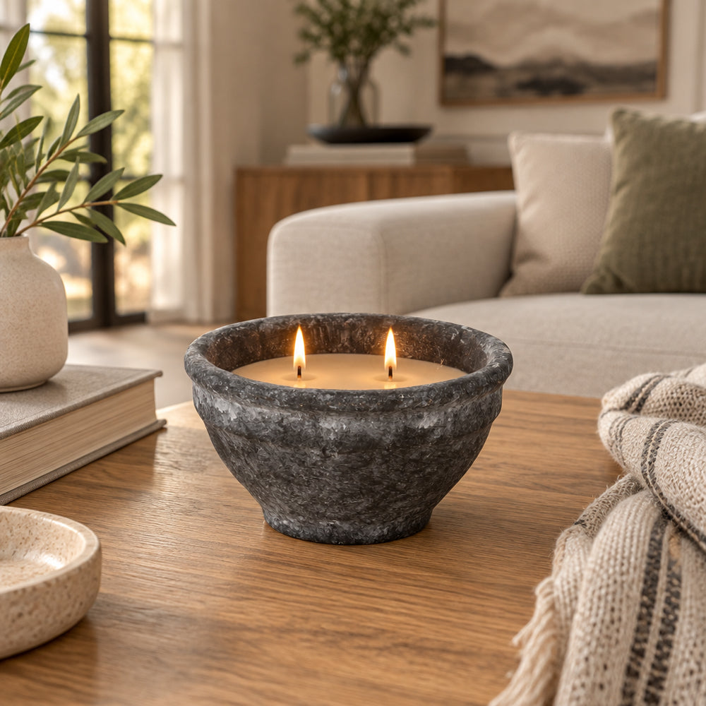 Janedale Black Sandalwood Bowl Candle