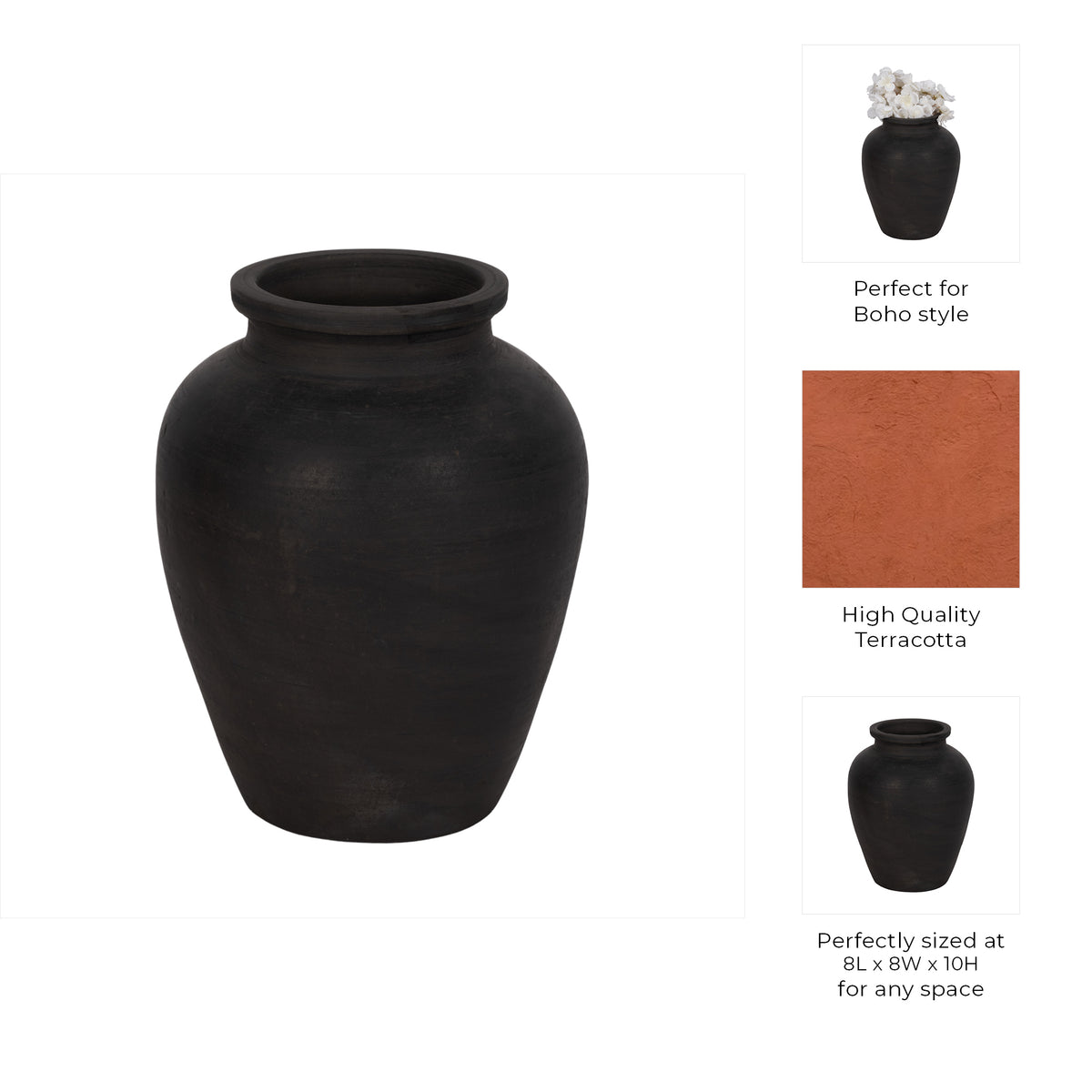 Hawleyworth Black Traditional Jug Vase