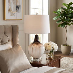 Dexterport White/Brown Lamp